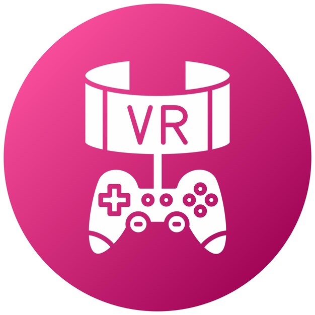 Diseño vectorial Vr Estilo de icono de juego