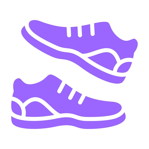 Diseño vectorial de zapatillas de correr de sendero Estilo de icono