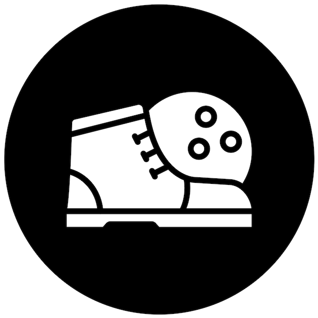 Diseño vectorial de zapatos de bolos estilo icono