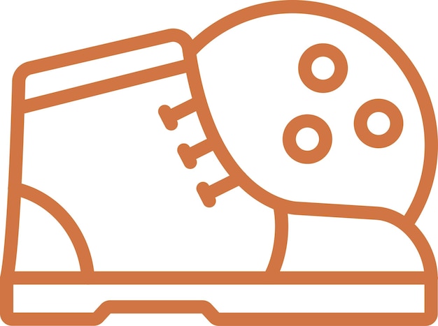 Diseño vectorial de zapatos de bolos estilo icono