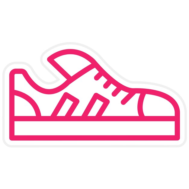 Diseño vectorial de zapatos casuales Estilo de icono