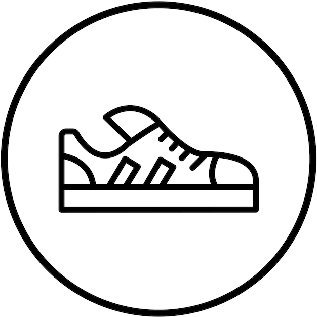 Diseño vectorial de zapatos casuales Estilo de icono