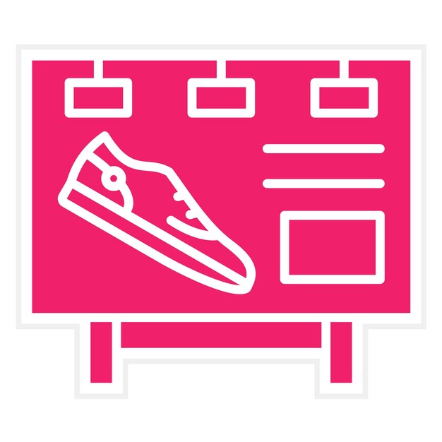 Diseño vectorial de zapatos Estilo de icono de marketing