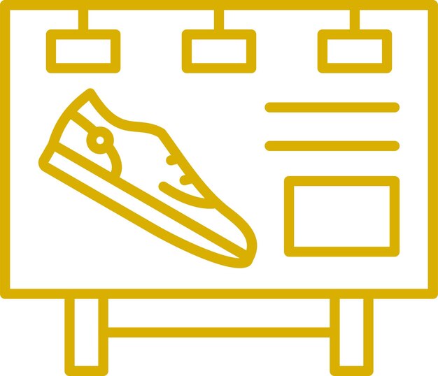 Diseño vectorial de zapatos Estilo de icono de marketing