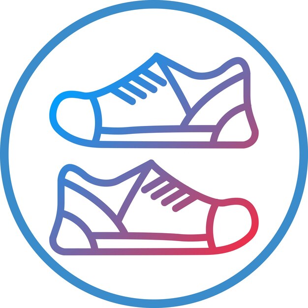 Diseño vectorial de zapatos Estilo de icono