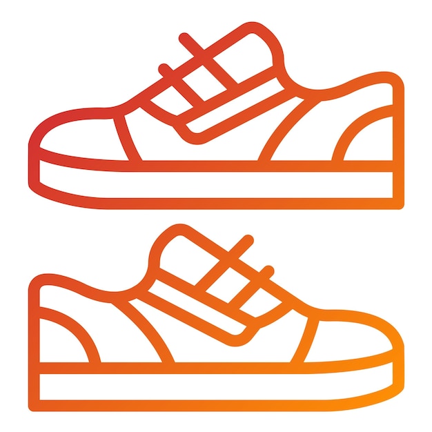Diseño vectorial de zapatos Estilo de icono