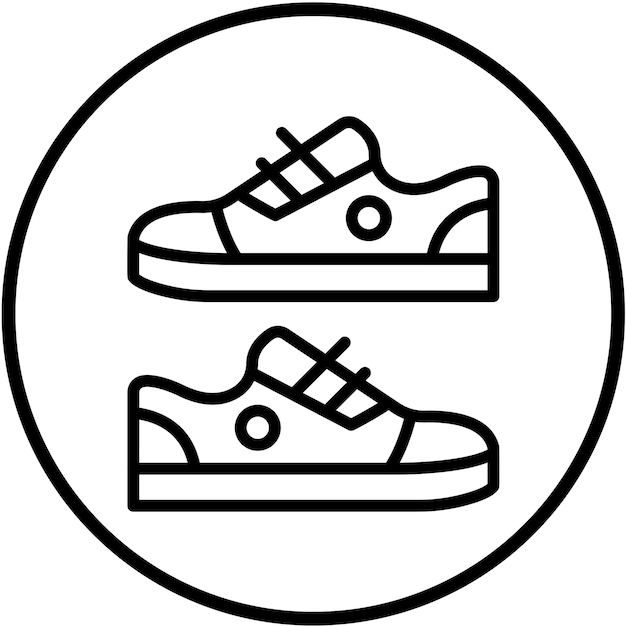 Diseño vectorial de zapatos Estilo de icono