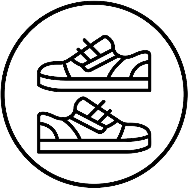 Diseño vectorial de zapatos Estilo de icono