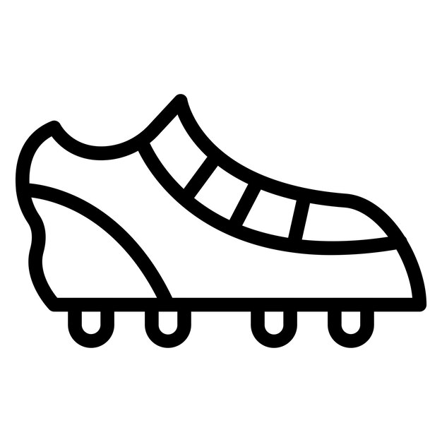 Diseño vectorial de zapatos de fútbol estilo icono