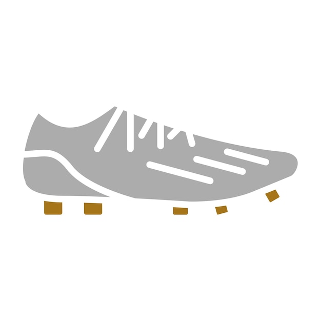 Diseño vectorial de zapatos de fútbol estilo icono