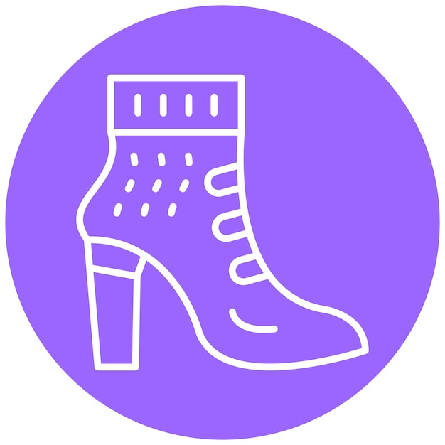 Diseño vectorial de zapatos para mujeres Icon Style