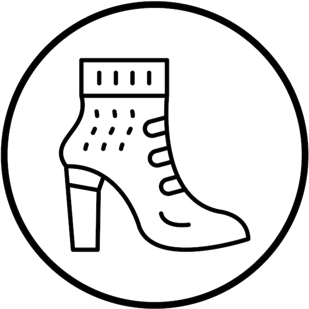 Diseño vectorial de zapatos para mujeres Icon Style