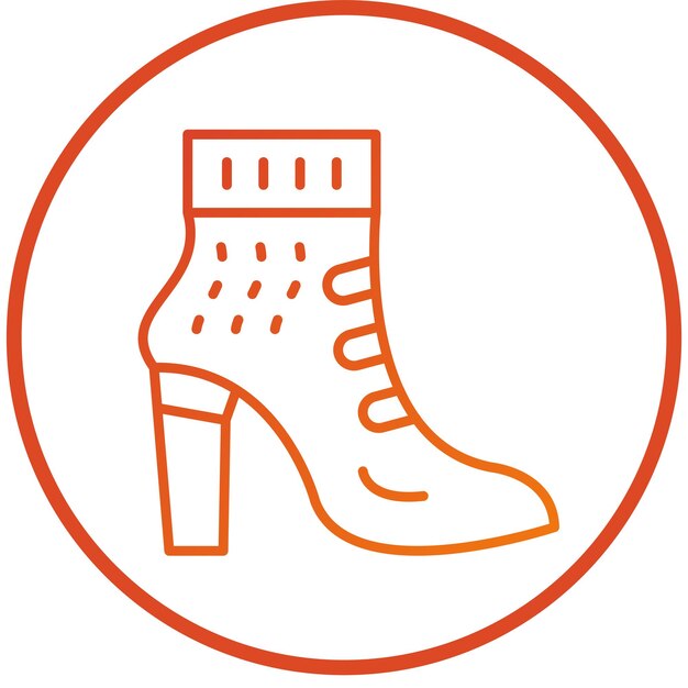 Diseño vectorial de zapatos para mujeres Icon Style