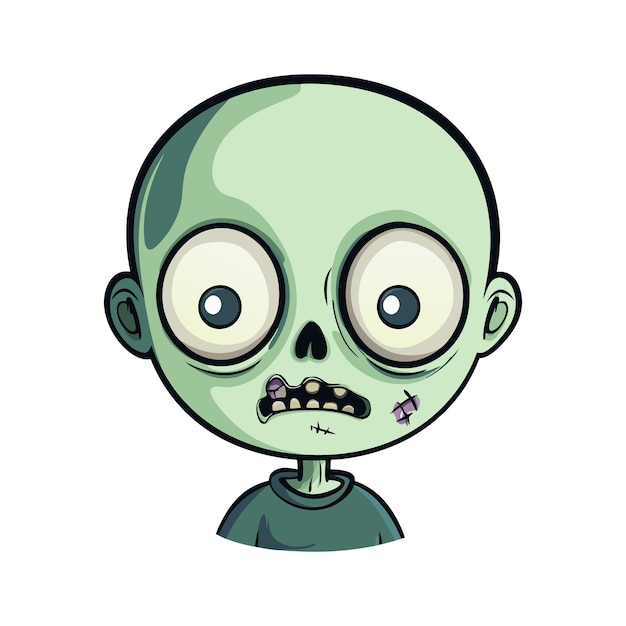 Diseño vectorial de zombies Clipart de Halloween
