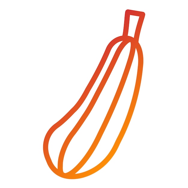 Diseño vectorial Zucchini Zen Estilo de icono