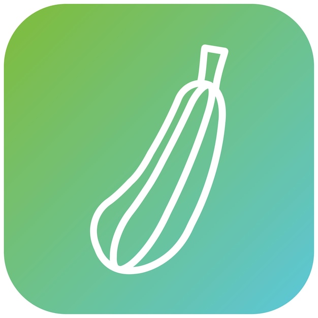 Diseño vectorial Zucchini Zen Estilo de icono