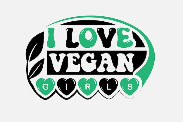 Vector diseño vegano svg