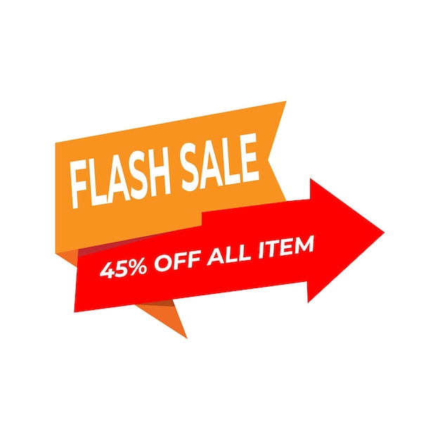 Diseño de venta flash llamativo para promoción instantánea