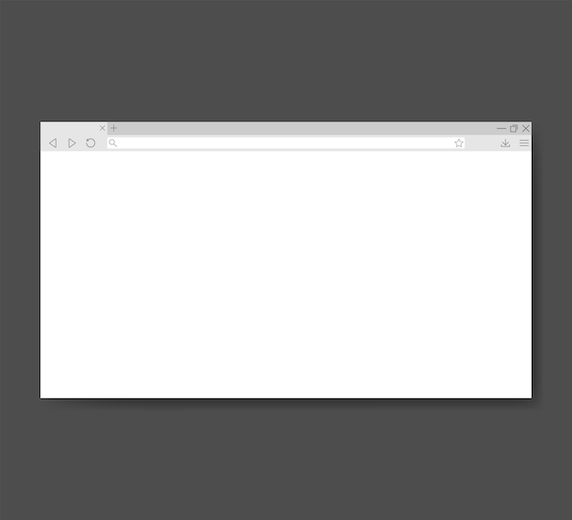 Vector diseño de ventana de navegador moderno aislado sobre fondo blanco ilustración vectorial