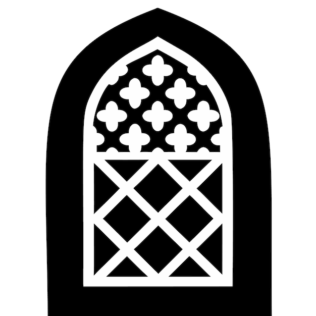 Diseño de ventanas de estilo gótico adornado