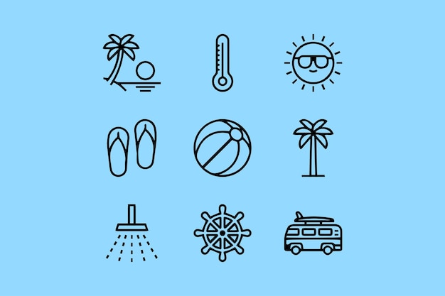 Vector diseño de verano símbolo de arte vectorial