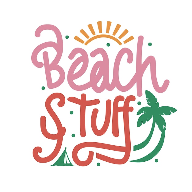 Diseño de verano svg Diseño vectorial de tipografía de playa