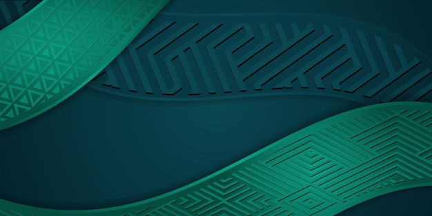 un diseño verde y azul en una pared con las letras z y z