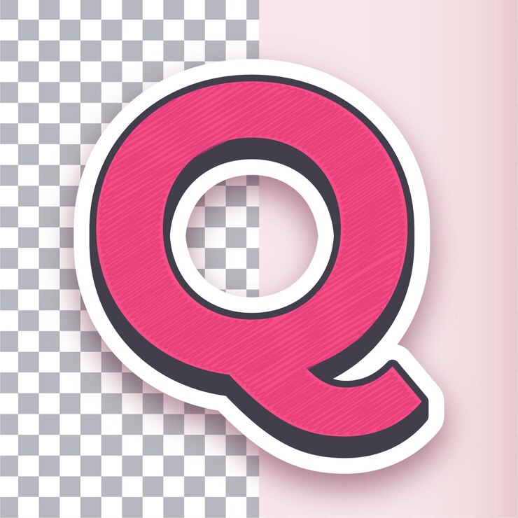 Vector diseño versátil de iconos vectoriales de la letra q con fondo personalizable