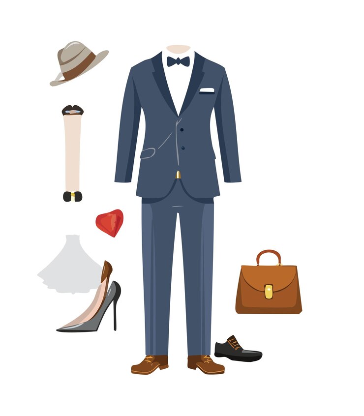Vector diseño de vestidos de moda diseño de prendas de vestir vestido para hombres y mujeres vestido infantil vestido de niños arte vectorial