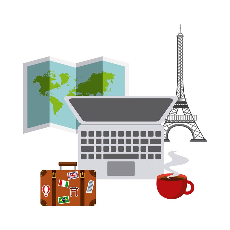 Vector diseño de viajes y ciudades