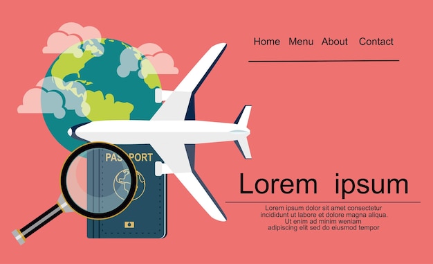 diseño de viajes y turismo. Estilo plano de ilustración vectorial