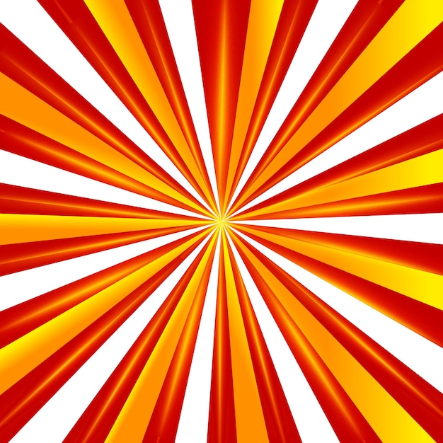 Diseño vibrante de Sunburst con rayos rojos naranja y amarillos