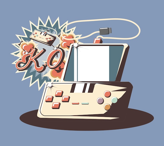 Vector diseño de videojuegos retro