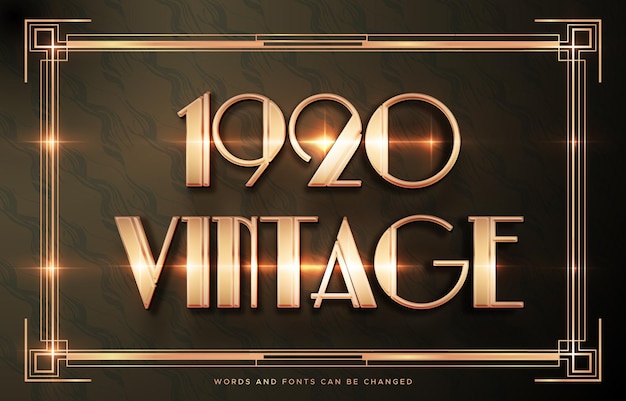 Diseño vintage Art Deco de los años 20