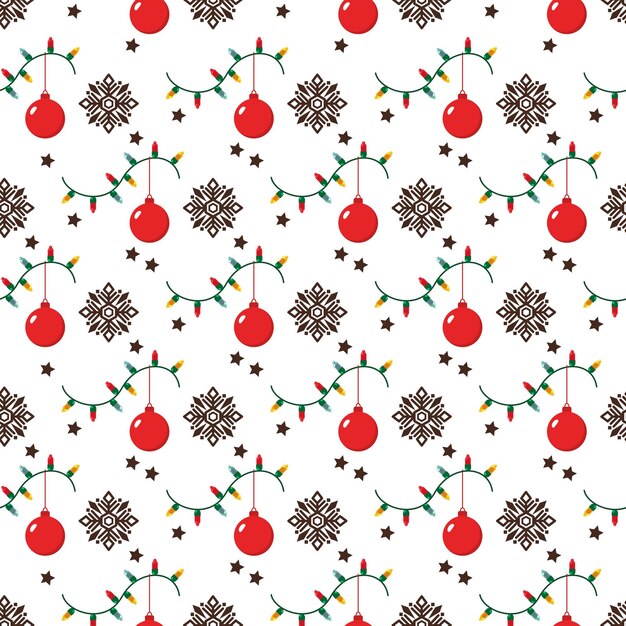 Diseño vintage de elemento abstracto sin costuras de patrones aleatorios de Navidad