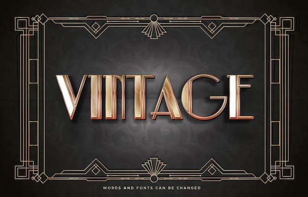Diseño vintage de oro Art Deco