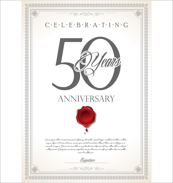 Diseño vintage retro aniversario