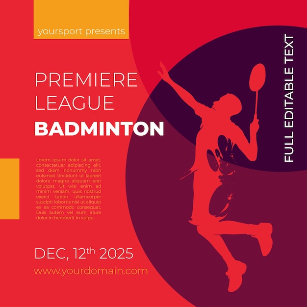 Vector diseño de volante de bádminton de la liga premier