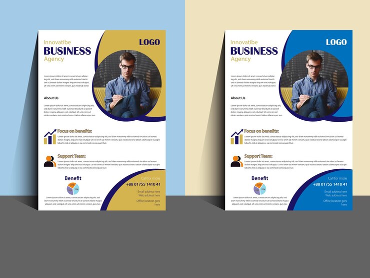 diseño de volante corporativo moderno creativo y colorido de marketing imprimible