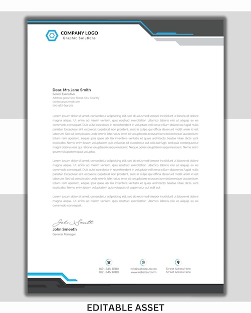 Diseño de volante corporativo de plantilla de membrete de negocios