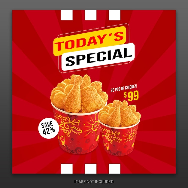 Diseño de volante especial de alimentos o póster promocional de alimentos.