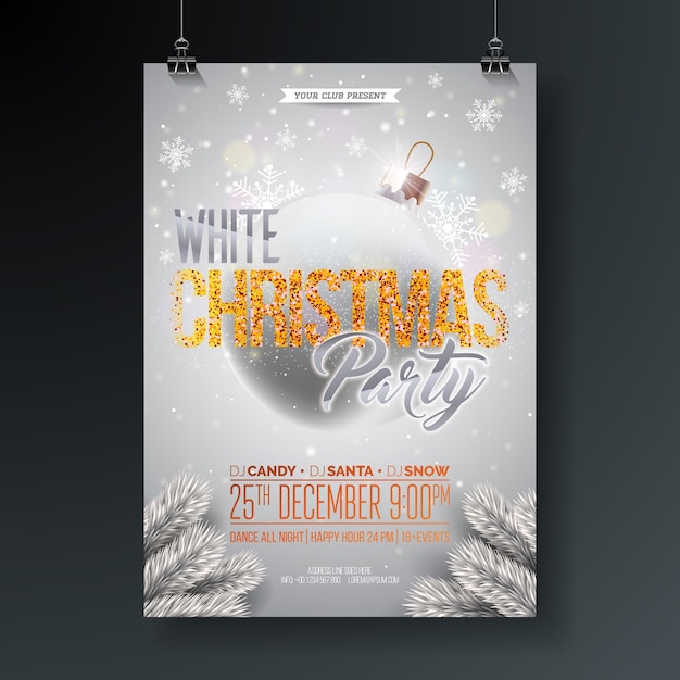 Diseño de volante de fiesta de Navidad