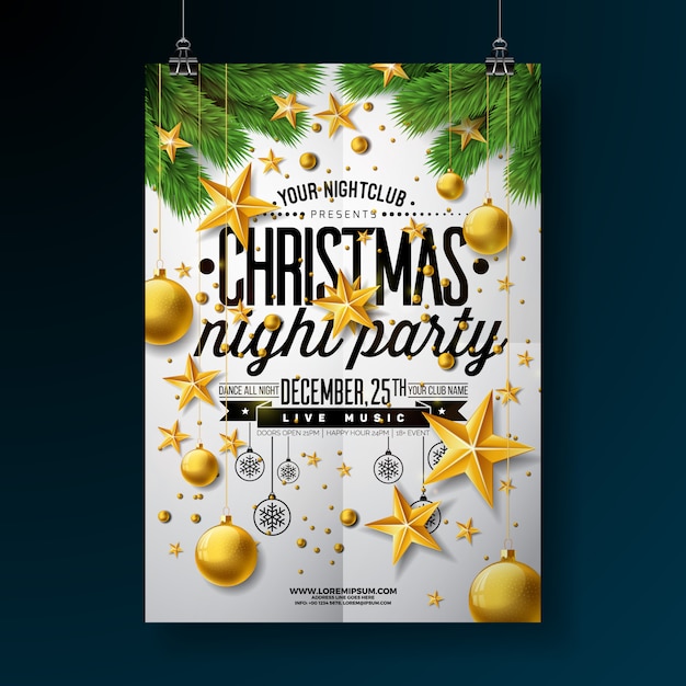Diseño de volante de fiesta de Navidad