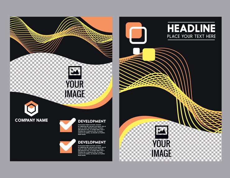 Vector diseño de volante de folleto comercial, ilustración vectorial
