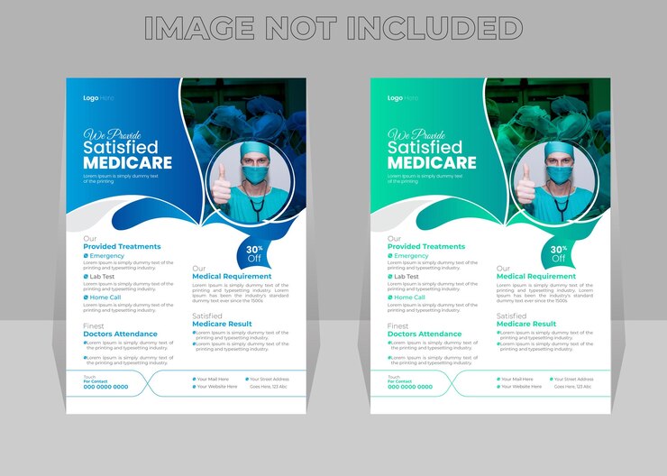 diseño de volante médico creativo
