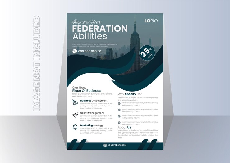 Diseño de volante de negocios corporativos modernos profesionales de vector