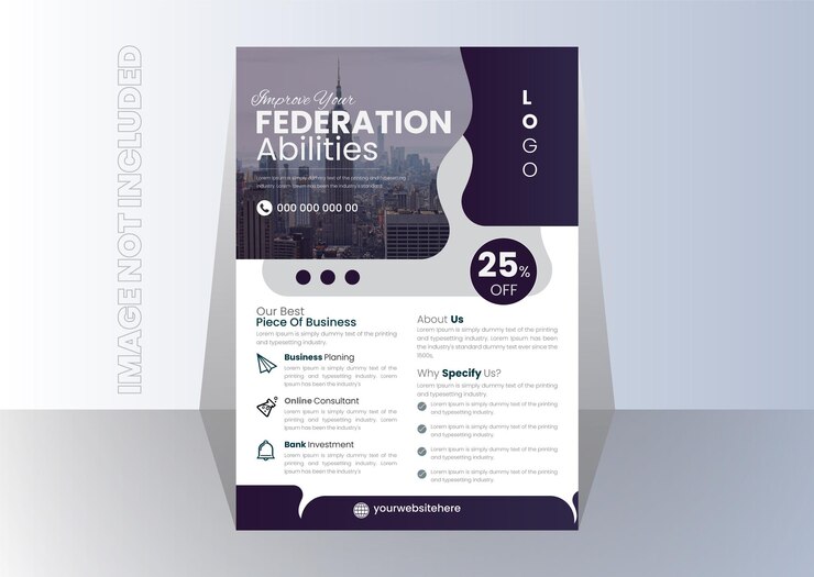 Diseño de volante de negocios corporativos modernos profesionales de vector