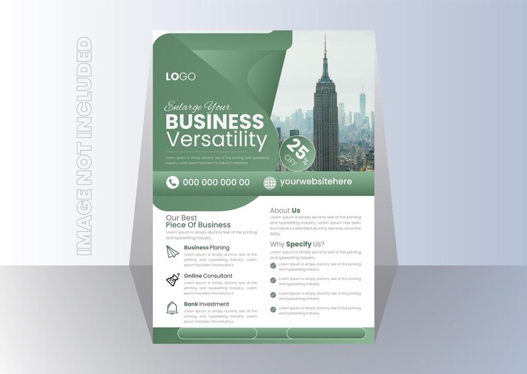 Diseño de volante de negocios corporativos modernos profesionales de vector