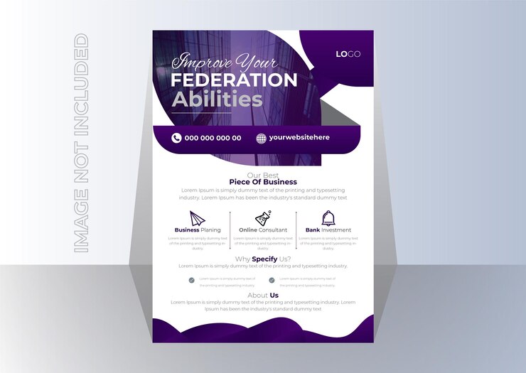 Diseño de volante de negocios corporativos de vector