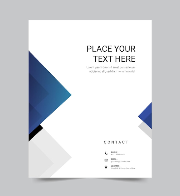 Diseño de volante de plantilla de portada y fondo de vector